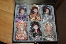 GOODPLACE LIMITED VICTORIAN SET OF 6 DOLL CHRISTMAS ORNAMENTS in BOX  11