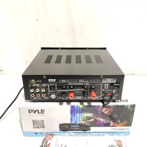 Receptor Amplificador Estéreo Bluetooth Pyle PDA6BU.5, Radio FM/USB/sd NUEVO. - Imagen 3 de 6