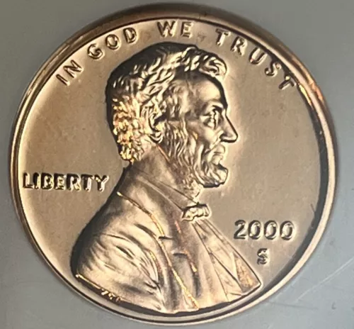 2000 S Lincoln Memorial Cent Penny Proof PF 69 RD Cameo NGC Certified Beauty