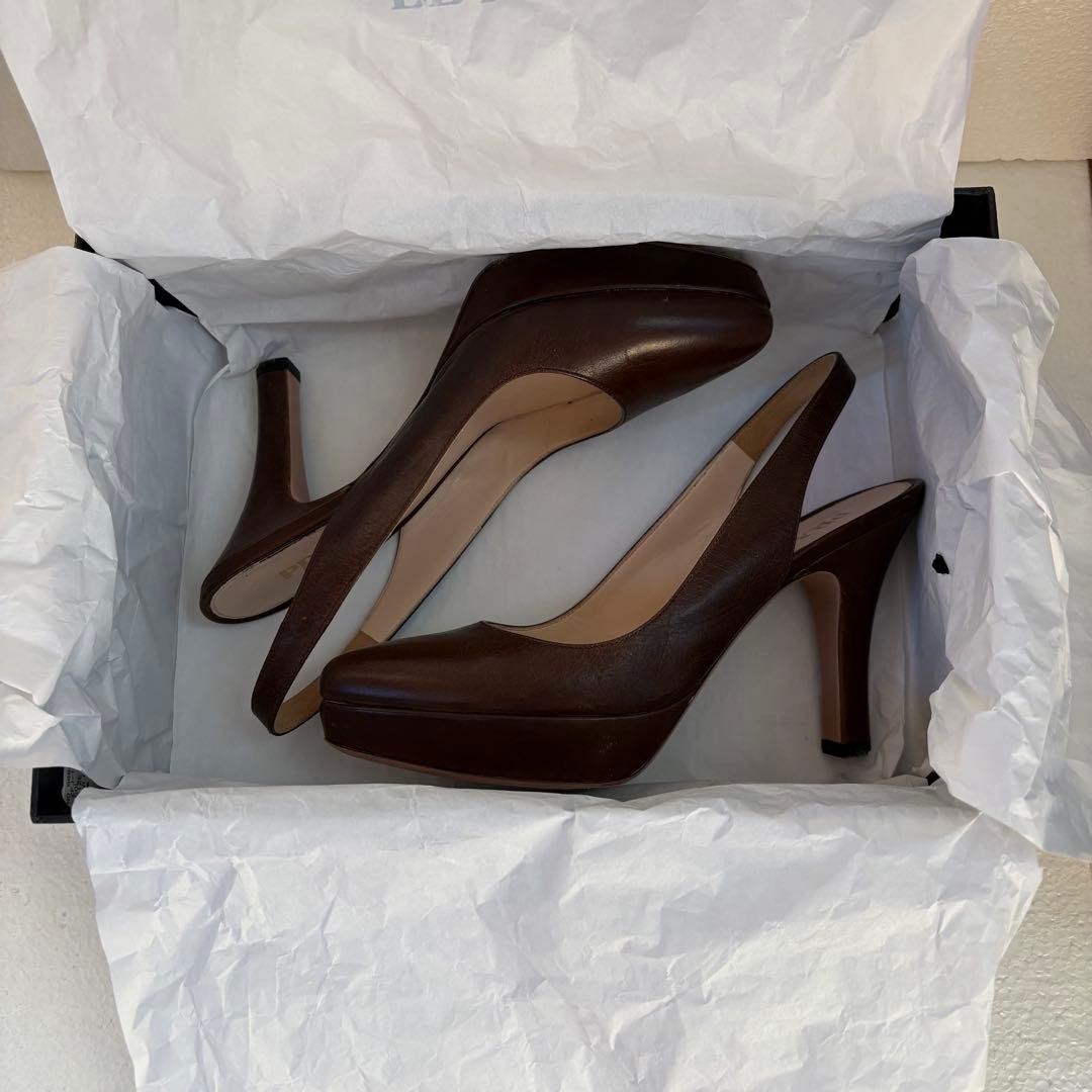 PRADA Women's Pumps Backstrap High Heels Size:36.5/JP:23.5 Leather 135147K Auth thumbnail 6