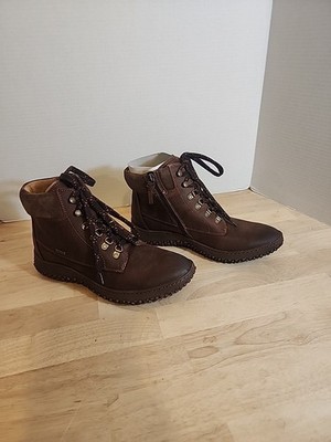 Sofft Womens Amoret Boot Size 10 M Sable/earthbrown Leather Lace-Up Waterproof 