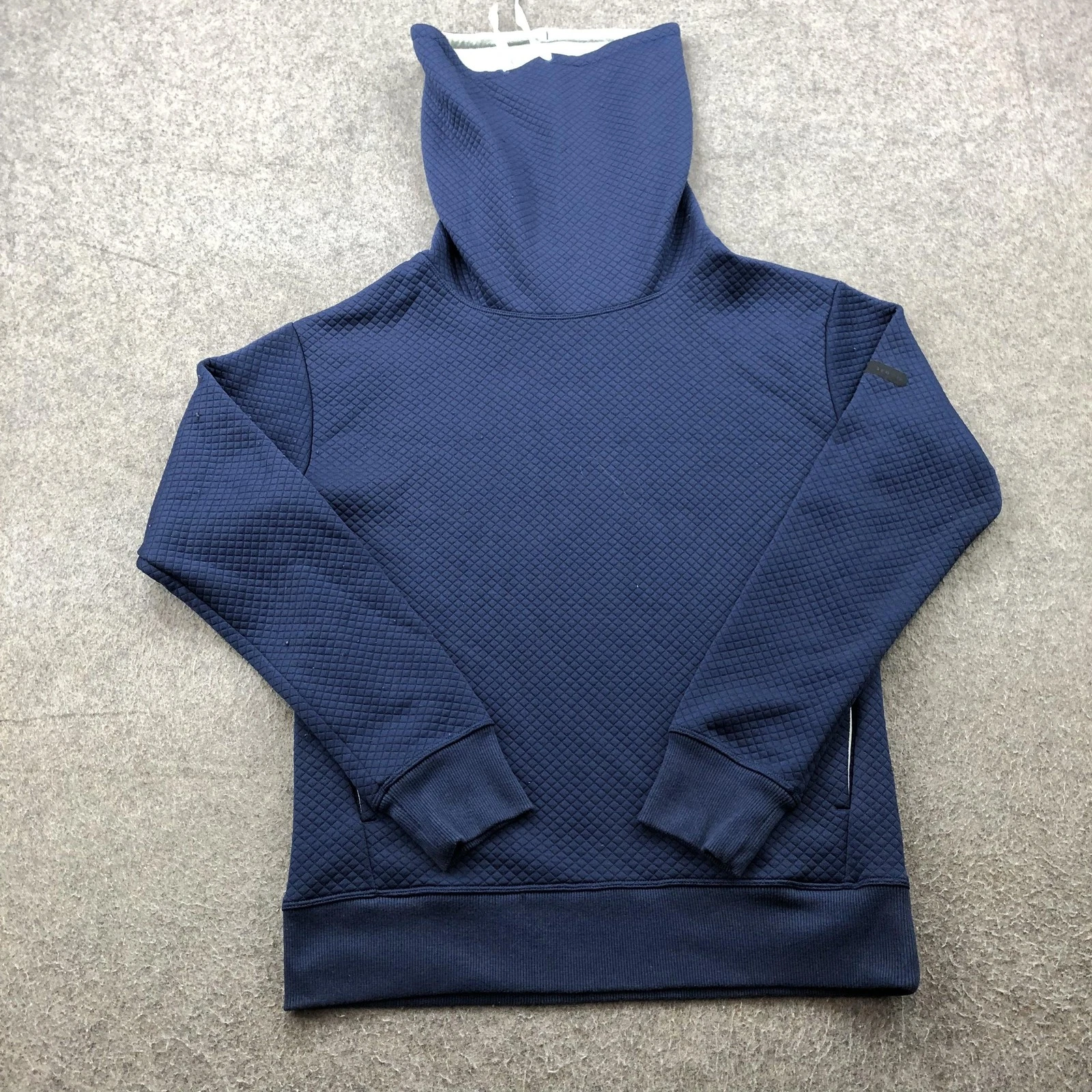 Under Armour Pullover Womens Small Blue Quilted Cowl Neck Athletic ColdGear UA