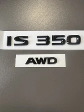 Gloss Pearl Black Emblem badge logo Fits Lexus IS350 AWD 2006 To 2025