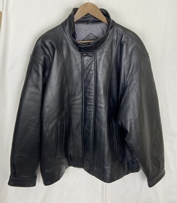 RBM Outdoor Collection Mens Size 2XL Genuine Black Leather Jacket