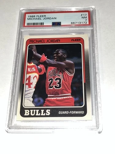 1988-89 FLEER MICHAEL JORDAN #17 PSA 7 THIRD YEAR BULLS