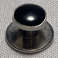 Vintage Men  s Formal Pioneer Black And Silver Tuxedo Suit Shirt Stud