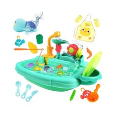 Kids Play Sink with Running Water, Mini Water Table, Water Toys, Up... Fast Ship