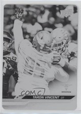 2024 Upper Deck UFL Printing Plate Black Achievement 1/1 Taron Vincent #48 r9d