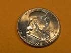 1956 Franklin Half Dollar Uncirculated Silver 50c Coin From a Roll bb316