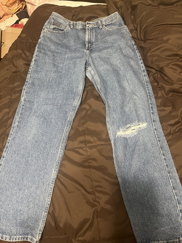 Lees Rider Denim Jeans Blue Size 10 M. Straight Leg. 100% Cotton Excellent Cond