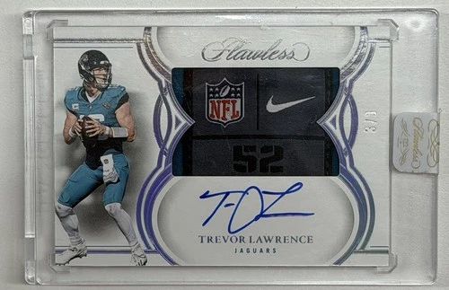 Trevor Lawrence 2025 Flawless Nike Laundry Tag Auto /3 Last Year Licensed