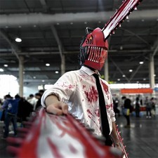 Chainsaw Man Denji EVA 3D Printed Wearable Helmet Mask Handsaw Cosplay Props