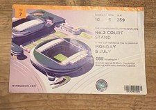 Wimbledon tennis 2019 Court 2 Ticket stub - see order of play results 