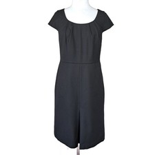 Ann Taylor Classic Black Scop Neck Cap Sleeve Dress Size 6 Workwear