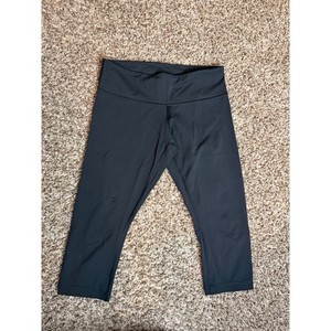 Lululemon Black Wunder Under Crop Leggings Womens Athletic Yoga Pants 18 Inseam