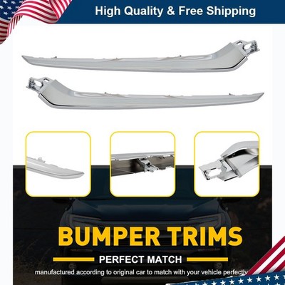 For 2023 Honda Pilot Chrome Bumper Grille Trim Molding Front LH & RH HO1213136