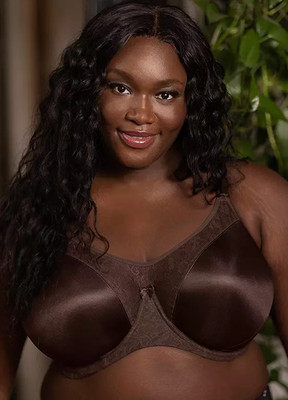 Goddess Yvette Underwired Moulded Bra in Chocolate UK 36DD (fmn48-5)