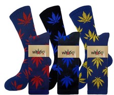 Weed Leaf Rasta Design Socks Cannabis AMERICAN SIZE Multicolor size 10-13 #1870