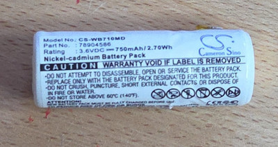 CS-WB7-10MD Cameron Sino 2.4V 750mAh Ni-CD rechargeable Battery