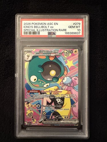 Iono's Bellibolt ex graded PSA 10 for sale on eBay