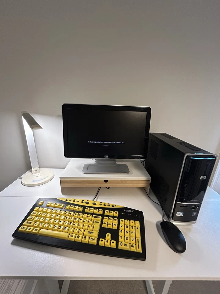 HP Slimline s5212y Desktop w/HDD + HP W1858 Monitor + USB Keyboard & Mouse - Image 3 of 4