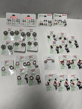 NEW CLAIRE S LET IT GLOW CHRISTMAS SNOWMAN WREATH EARRING SETS LOT OF 26 CARDS