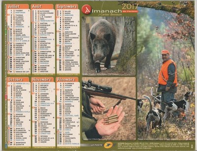 2017 - POST CALENDAR - MEUSE 55 ALMANAC - HUNTER - HUNTER - Vintage
