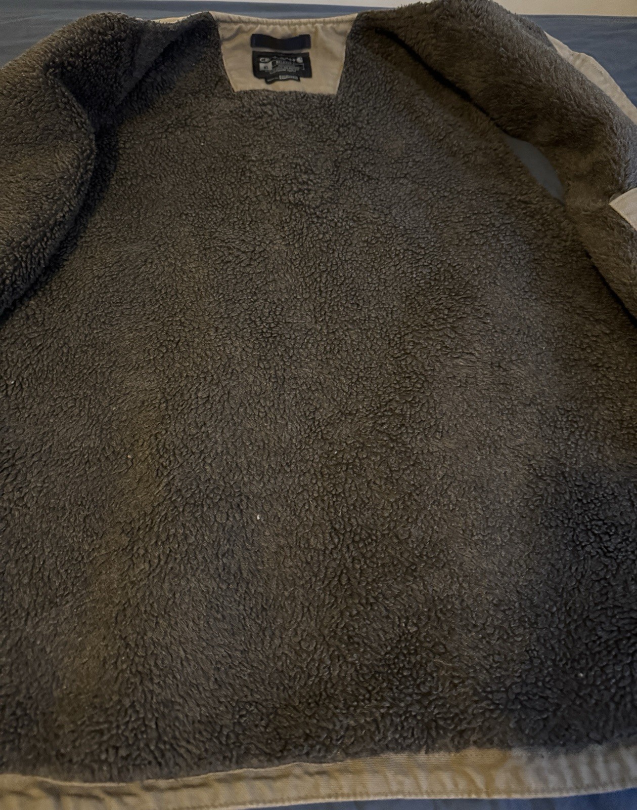 Carhartt Vest Relaxed Fit Washed DuckSherpa-Lined Vest"Driftwood" Men's XL thumbnail 4