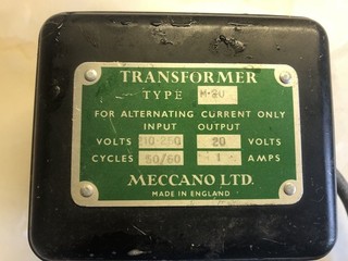Vintage Meccano M.2U Transformer Controller 20 Volt AC