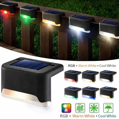 2/10/20PCS Solar Deck Lights LED Garden Lights Patio Pathway Fence Step Lamp