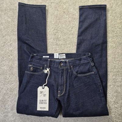 Todd Snyder Slim Jeans Mens 28/32 Dark Wash 5 Pocket Stretch Preppy Luxury New