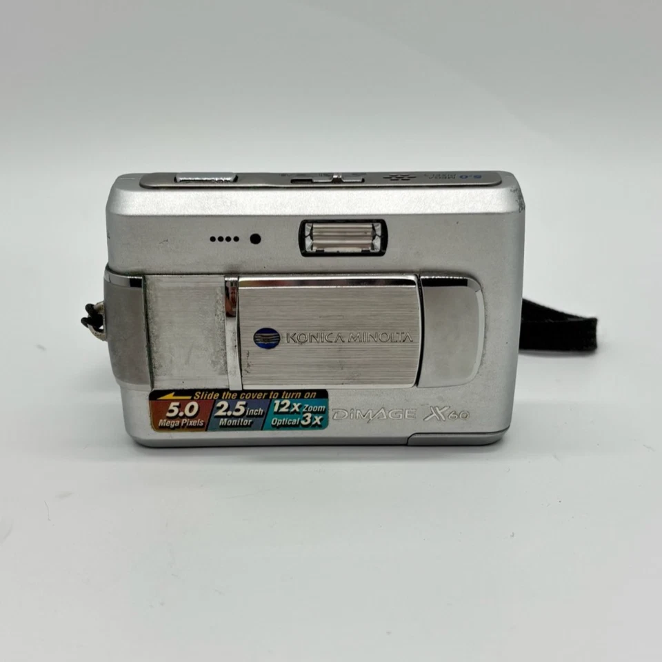 Konica Minolta Dimage X60 Digital Camera 5.0MP CCD w Battery Charger SD Card - Image 3 of 4