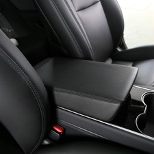 CZCGYDY Armrest Cover for Tesla Model Y Model 3, Leather Car Center Console Cove