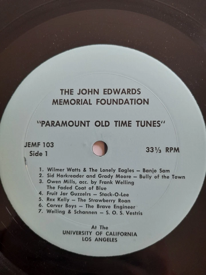 Paramount Old Time Tunes (JEMF 103) +34 Page 12" Booklet - US Vinyl Import - Image 3 of 4