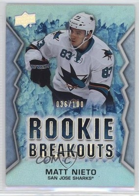 2013-14 Upper Deck Rookie Breakouts 36/100 Matthew Nieto Matt Nieto #RB25 RC 2a8