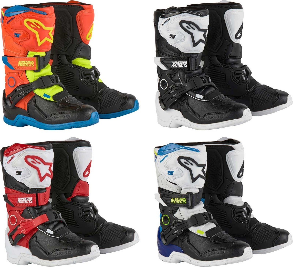 Alpinestars Youth Tech 3S Kids Boots - Motocross Dirt Bike MX | eBay