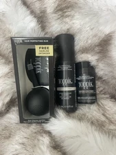 Toppik Hair Building Fibers-Holding Spray- Applicator- Comb- DARK BROWN 12g