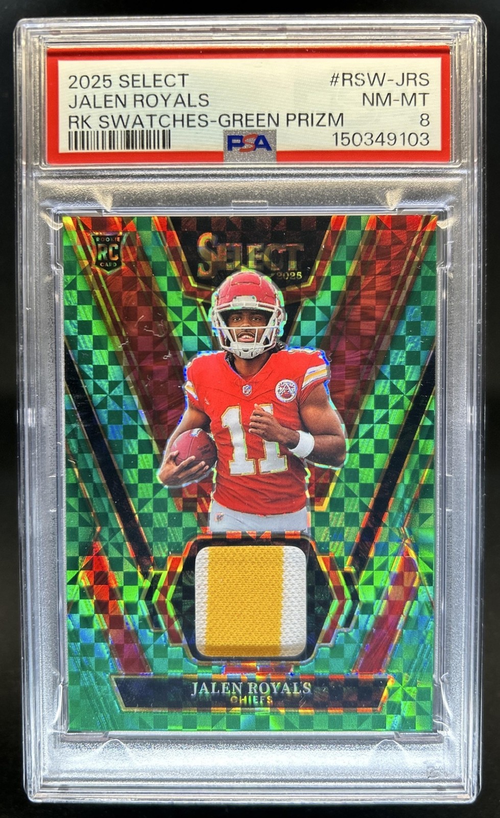 Jalen Royals Panini Select Rookie Swatches #RSWJRS Green Prizm