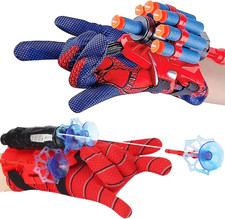 Spider Web Shooter Wrist Launcher - Hero Role-Play Prop with Suction Darts Glo