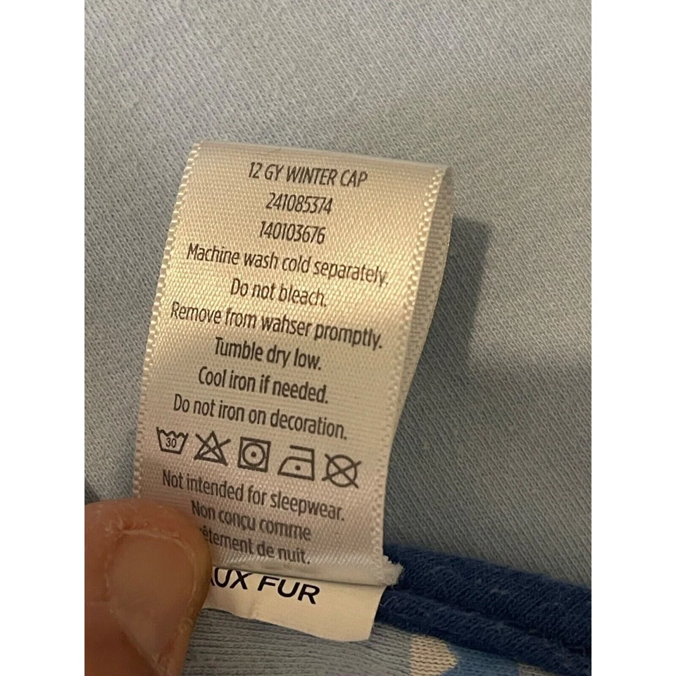 Gymboree Oso Polar Morsa Manta Azul Reversible Bebé Algodón25 x29.5 Foto 4 de 4