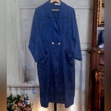 Vintage 1990's Victoria  s Secret Robe Dark Blue Medium Satin