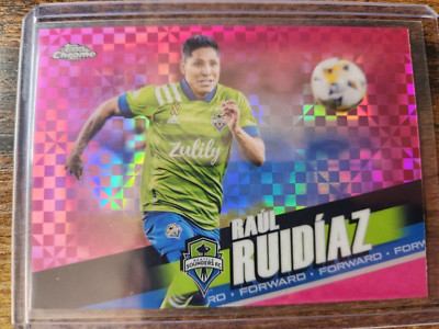 2022 Topps Chrome MLS Raul Ruidiaz Pink X-Fractor #184 Seattle
