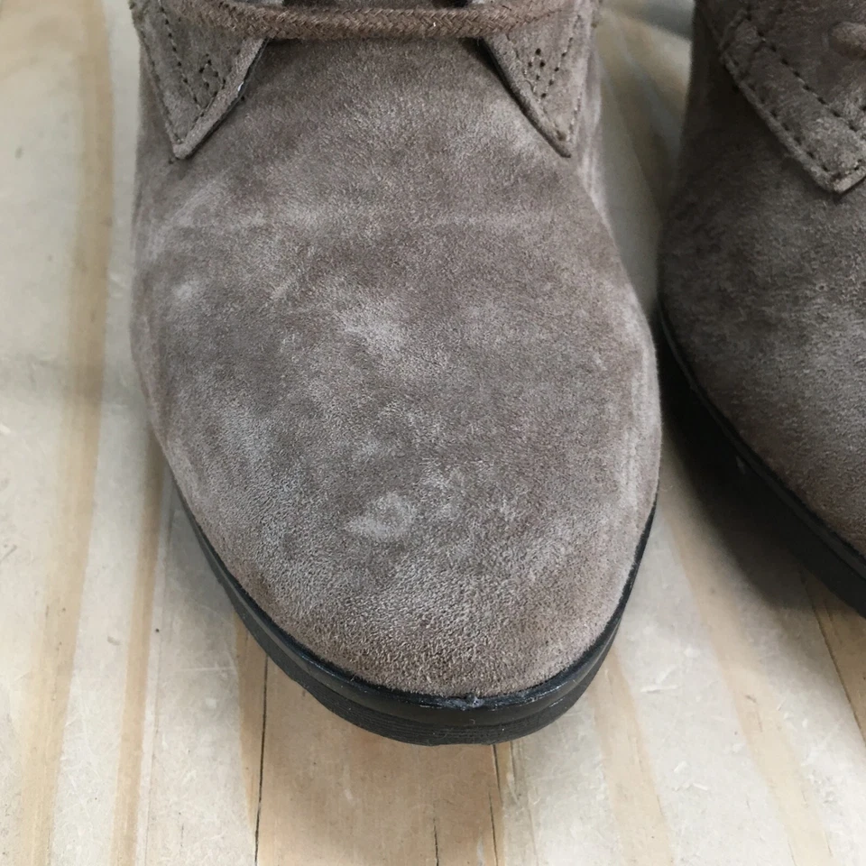 Botas de montanha brancas femininas 6 M Sugarbabe tornozelo bota bege couro salto cônico - Imagem 4 de 4