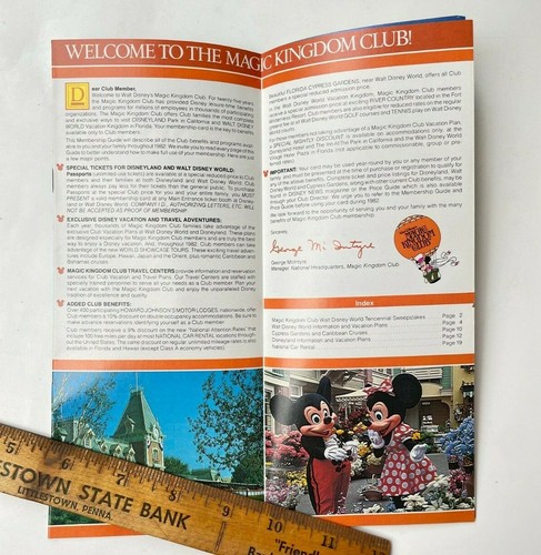 Vtg 1982 Magic Kingdom Club Guide, Passport Prices, & Car Rental Discount - Picture 3 of 8