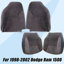 Fits 1998-2002 Dodge Ram 1500 2500 3500 Front Bottom & Top Cloth Seat Cover
