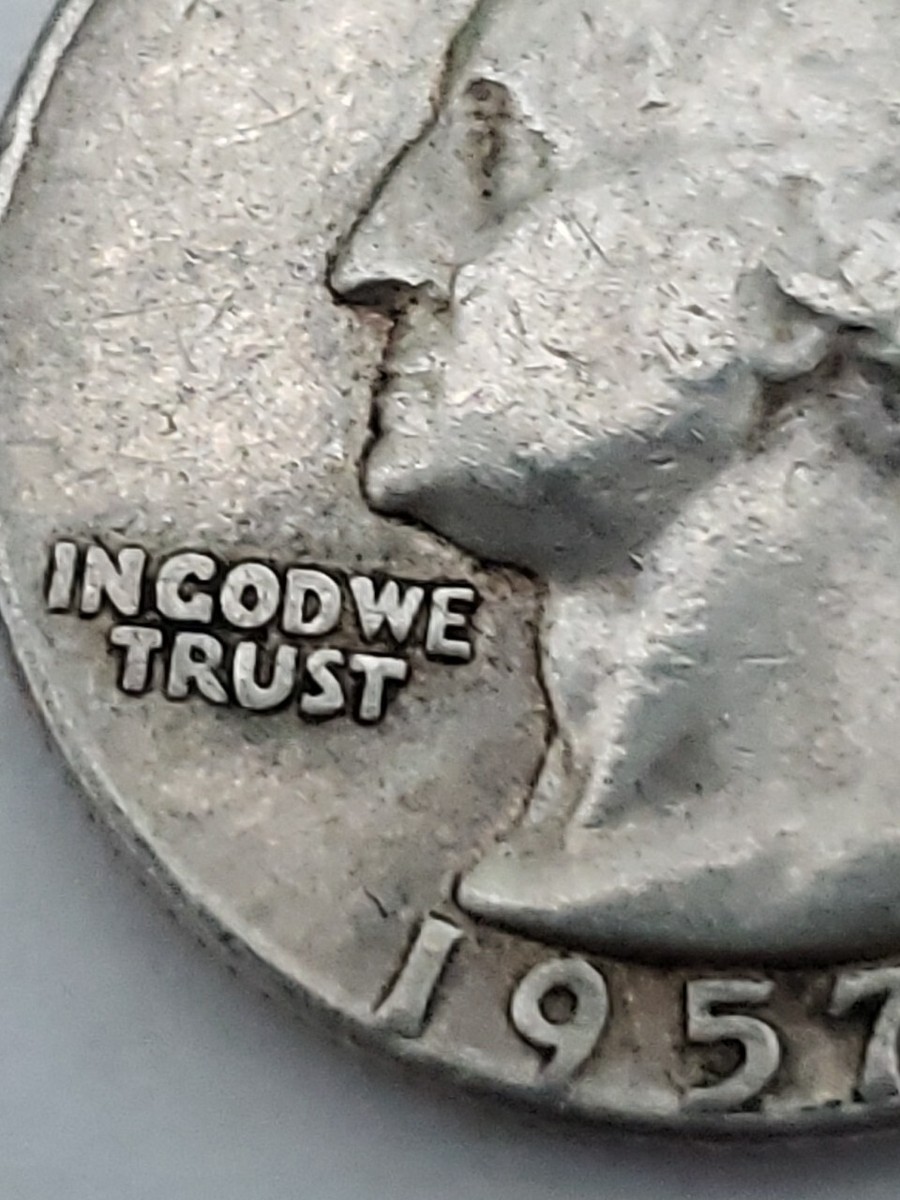 その他 mint + 1957 D Quarter Error Misplaced Mint Mark Circutated US Coin