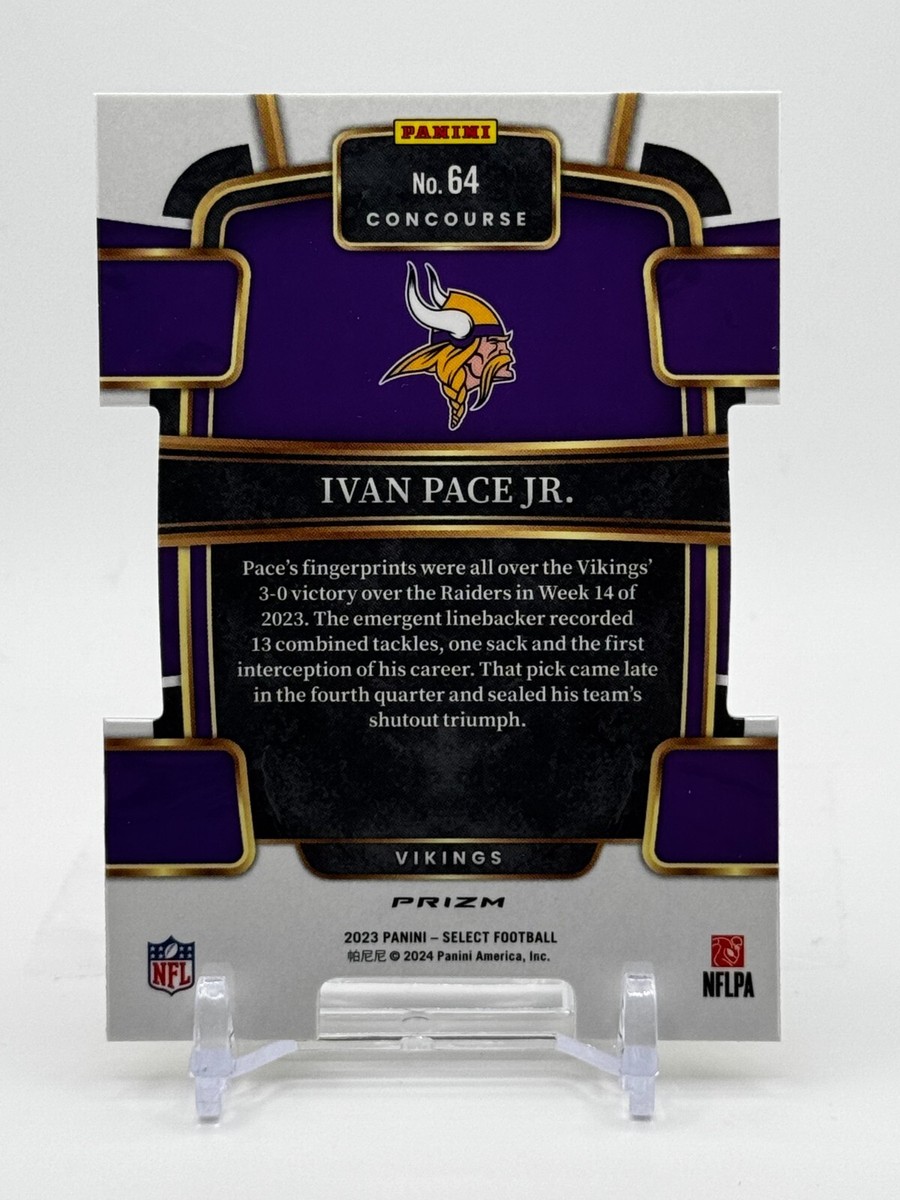 2023 Panini Select Football Ivan Pace Jr. Green and Yellow Die-Cut
