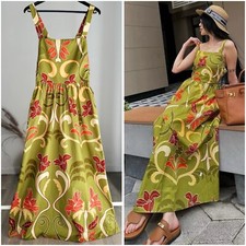 Zara Printed Midi Dress Cotton NWT XS S M