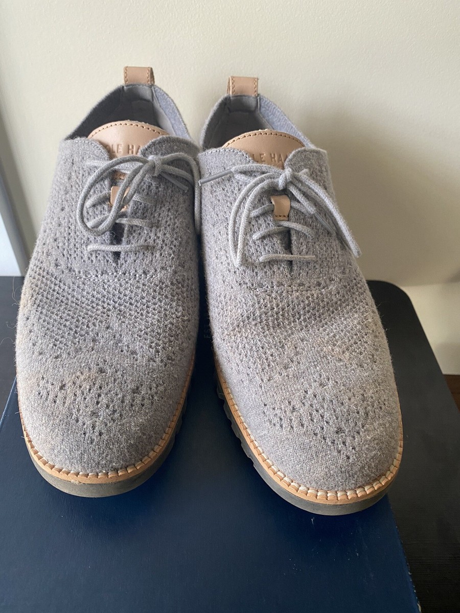 Cole Haan ZeroGrand Mens Size 9 Gray Gum Casual Classic Wingtip Oxford Shoes ZG-RMSTD-STITCH-  main image 2