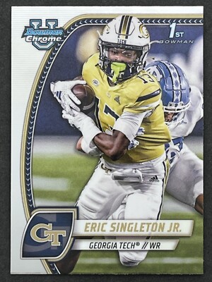 2024 Bowman Chrome University Eric Singleton Jr. 1st #71 Georgia Tech